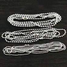 4pcs 1.5/2.0/2.4mm Diameter Ball Beads Chain With Connector DIY Necklace Jewelry Making Accessories - Iron Chains - View 5