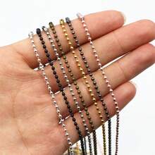 4pcs 1.5/2.0/2.4mm Diameter Ball Beads Chain With Connector DIY Necklace Jewelry Making Accessories - Iron Chains - View 2