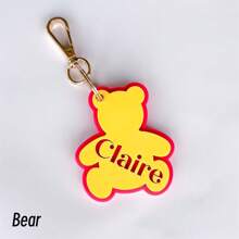 Customized Keychain, Personalized Name Fashionable Girl Plant & Flower Element Design, Souvenir Birthday Gift, Surprise Gift, Graduation Season Essential, Travel Essential - Silver - View 9