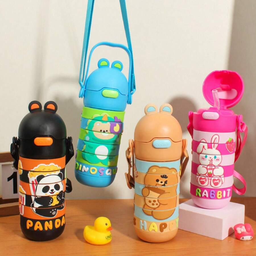 Interactive Educational Children's Thermal Water Bottle With Figures And 360° Puzzle 430ml - 隨機的 - 查看 1
