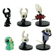 bandai 6 PIEZAS Figura de 6-8cm/2.36-3.14 pulgadas de Hollow Knight: Silksong, figura Kawaii de la versión pequeña del Caballero, figura de la avispa, figura de colección de adultos de PVC, decoración de habitación, regalo de Navidad, figura, estatua, habitación Kawaii, Warcraft, anime, Hollow Knight, figura de anime, Hollow Knight, anime, figura de anime