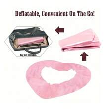 1pc White Heart Shaped Inflatable PVC Floating Pool Float - White - View 7