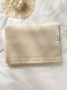 1pc Faux Cashmere Solid Color Short Tassel Scarf For Women, Fashionable Shawl Wrap Warm Neck Scarf, Suitable For Fall/Winter Accessories Women