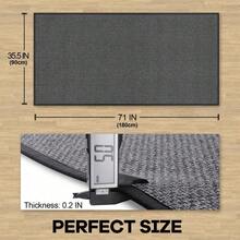 Kitchen Rug, Rubber Non Slip Kitchen Rugs Washable, Absorbent Runner Mat For Floor, Machine Washable Standing Mats For In Front Of Sink, Door, Laundry, Entryway, Hallway (Black, 71" * 35.5") - màu đen - Xem 3