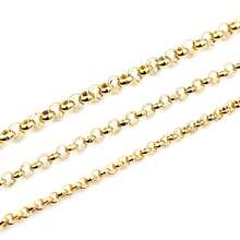 Rantai Kalung Gaya O Ring Warna Emas Baja Tahan Karat 2 Meter untuk Temuan Perhiasan DIY dan Bahan Pembuatan Buatan Tangan - Rantai Baja - View 3