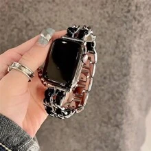 New PU Leather Splice Watch Band Compatible With 38mm 40mm 41mm 42mm 44mm 45mm 49mm Watches, Fashionable Handmade Strap Suitable For Watch Series SE9 8 7 6 5 4 3 2 1 Replacement Wristband