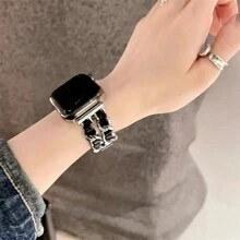 New PU Leather Splice Watch Band Compatible With 38mm 40mm 41mm 42mm 44mm 45mm 49mm Watches, Fashionable Handmade Strap Suitable For Watch Series SE9 8 7 6 5 4 3 2 1 Replacement Wristband
