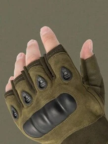 1 paire Gants tactiques à demi-doigts pour hommes pour activités de plein air, cyclisme, anti-dérapants et résistants à l'usure, pour randonnée en montagne, fitness et entraînement au combat