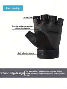 1 paire Gants tactiques à demi-doigts pour hommes pour activités de plein air, cyclisme, anti-dérapants et résistants à l'usure, pour randonnée en montagne, fitness et entraînement au combat