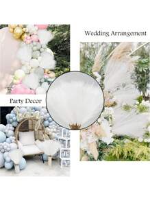 20pcs/10pcs Artificial White Reed Grass Boho Decor Faux Pampas Grass Large Tall Fluffy Artificial Fake Flower Bulrush Reed Grass For Vase Filler, Farmhouse Home Kitchen Bohemian Decoration, Room, Wedding Party Decor