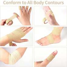 3pcs Breathable Versatile Self-Adhesive Elastic Bandage - Non-Woven Fabric For Sports Use - Perfect For Holidays