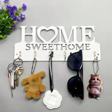 1pc Wall Mounted Cozy Home Decor Key Holder Hook For Front Door - White - View 2