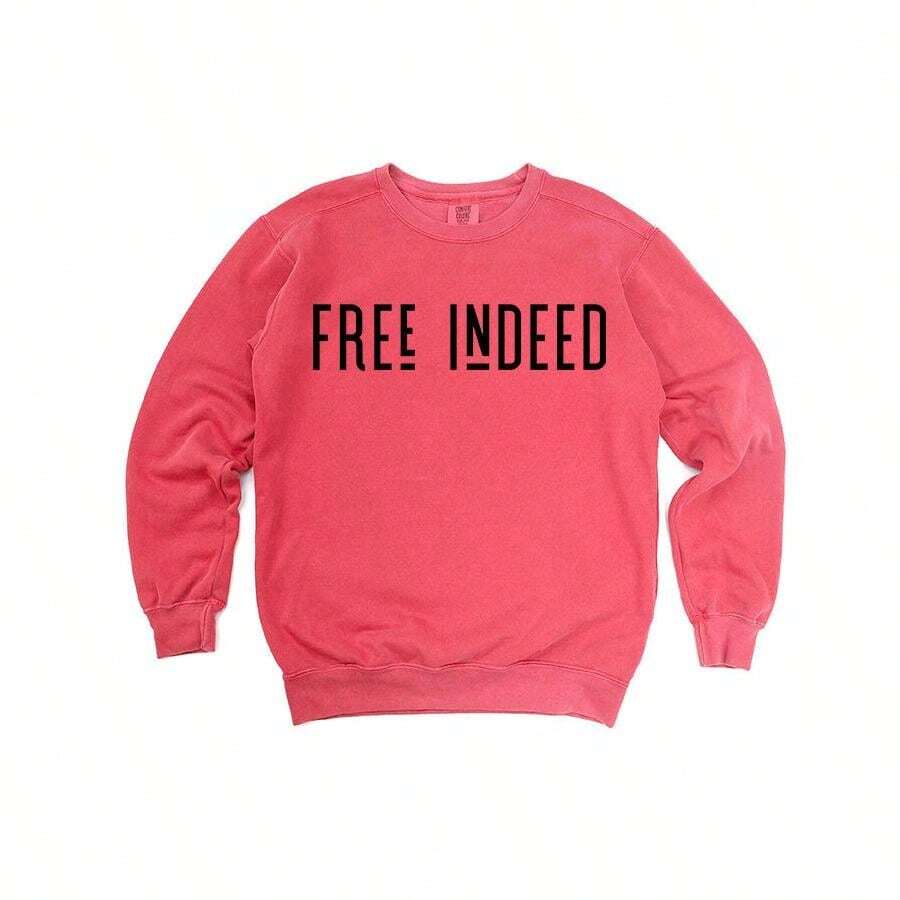 Sudadera teñida de prenda, "Libre de verdad"