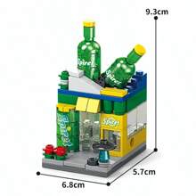 1set ABS City Street Scene Mini Building Blocks, DIY Pet Store Street Scene Toy, Birthday Holiday Gift, Creative Home Decor, Interesting Small Building Challenge Toy, Develops Hands-On And Thinking Skills, Building Blocks Set, DIY Creative Home Decor Room Decoration Toy Educational STEM Toy, Adult Building Blocks Set Gift, Suitable For Holiday Gifts Birthday Gifts Gift-Giving Christmas New Year Valentine's Day Mother's Father's Day Gifts