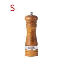 1 件/2 件/3 件手动胡椒研磨器研磨盐胡椒调味瓶陶瓷芯多用途香料瓶厨房工具 - 棕色 - 查看 9