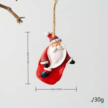 1 件圣诞装饰品复古圣诞老人雪人吊坠圣诞树脂吊坠圣诞树装饰老人雪人吊坠，圣诞节 - 彩色 - 查看 11