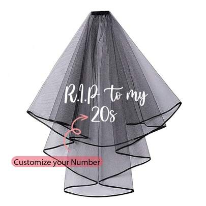 Personalised Twenties Thirty Forty Fifty Black Veil Death To My 20s 30s 40s 50s Alternative Goth Gothic Funeral For Youth 30th 40th 50th 60th Birthday Party Decoration Gift Ornamental, Multi-Functional Modern, Fashionable Custom, Personalized, Unique Ideal Gifts For Him Dad, Mom, Family, Friends For Anniversaries, For Valentine's Day, For Mother's Day, For Birthdays, Autumn Home Refresh, Xmas Decoration