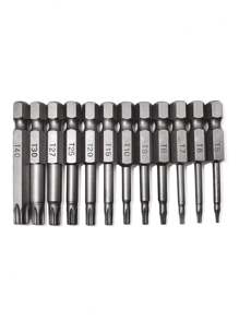 12pcs 50mm Security Bit Set, High-Torque 1/4 Hex Shank, T5-T40 Tamper-Resistant Bits, Universal Fitment, Professional Quality, Comprehensive Range,Tool Accessories - Multicolor - View 7