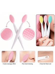 1 件随机颜色黑头刷，双面柔软硅胶鼻刷，面部清洁鼻刷面部清洁、面部刷、包、收纳袋、收纳 - 彩色 - 查看 4