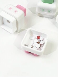 1 cái dụng cụ bấm lỗ đơn bằng nhựa dễ thương cho giấy, sổ tay tự làm - Nhiều màu - Xem 7