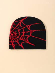 Infant Spider Web Knitted Beanie Hat, Casual Daily Use - Red - View 2