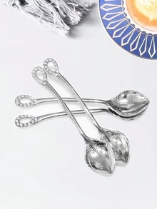 1 cái/2 cái/4 cái Thìa cà phê/trà/bánh/tráng miệng bằng hợp kim kẽm cổ điển Thìa nhỏ sáng tạo - Nhiều màu - Xem 23