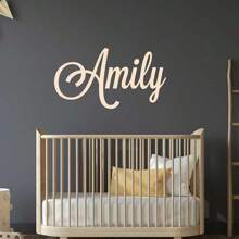 Autocollant mural personnalisé avec nom pour la chambre d'enfant, décoration de fête d'anniversaire, lettre d'alphabet en bois personnalisée pour la chambre de bébé. 1 pièce ornementale, raffinée, élégante, vintage, contractée sur mesure, personnalisée, cadeau unique idéal pour lui, elle, petit ami, petite amie, papa, maman, famille, amis pour les anniversaires, la Saint-Valentin, la fête des mères, la fête des enfants, les anniversaires, la fête des pères, les remises de diplômes, les mariages, le nouvel an, la chambre, le salon, la salle à manger, le salon de thé, la Saint-Valentin, la décoration de la Saint-Valentin - Tabac - Voir 3