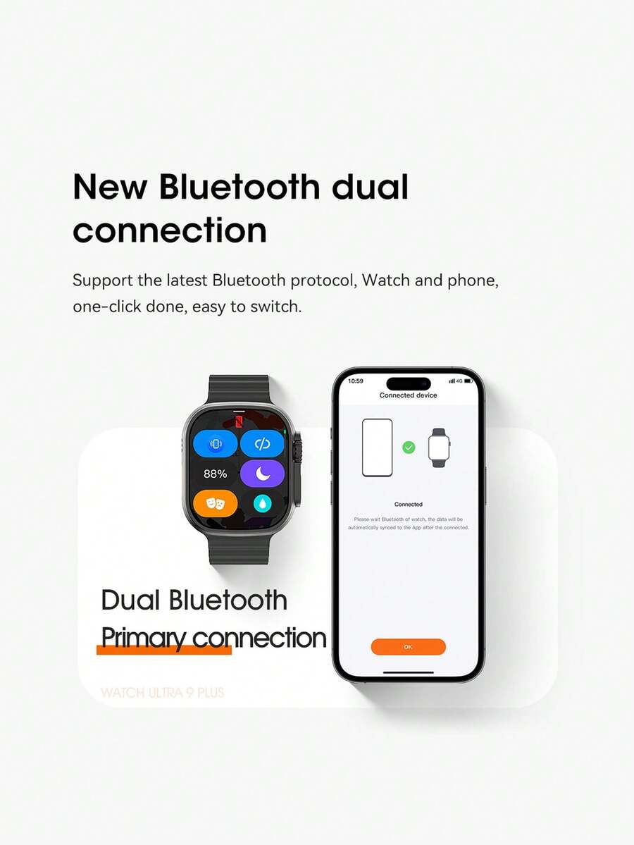 Microwear Ultra 9 Plus Smart Watch 2.2" HD Touch Screen Smart Watches