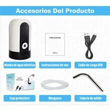 Dispensador de agua eléctrico, bomba de agua automática recargable por USB, adecuado para botellas estándar de 2 a 5 galones, mini dispensador de agua portátil para exteriores/hogar