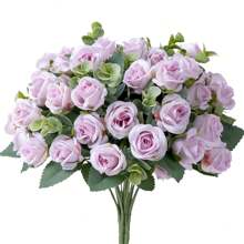 Hoa hồng nhân tạo Hoa hồng lụa có thân Hoa hồng nhân tạo dài thực tế Ngày lễ tình nhân Bó hoa hồng giả để trang trí nhà cho đám cưới - Nhiều màu - Xem 16