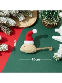 Christmas Decoration 1 Set Random Color Pet Toys Pet Supplies Christmas Series Simulation Small Mouse Plush Toys,Party Interactive Toys, Cat Self Fun Toys,Cat Toys,Cat Christmas,Cat Toy - Multicolor - View 7