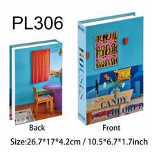 1 件可打开的仿书收纳盒，豪华假书套装家居装饰，书架形展示架，创意摄影道具最佳礼物 - 彩色 - 查看 7