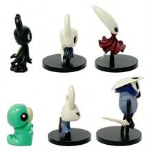 bandai 6 PIEZAS Figura de 6-8cm/2.36-3.14 pulgadas de Hollow Knight: Silksong, figura Kawaii de la versión pequeña del Caballero, figura de la avispa, figura de colección de adultos de PVC, decoración de habitación, regalo de Navidad, figura, estatua, habitación Kawaii, Warcraft, anime, Hollow Knight, figura de anime, Hollow Knight, anime, figura de anime