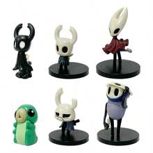 bandai 6 PIEZAS Figura de 6-8cm/2.36-3.14 pulgadas de Hollow Knight: Silksong, figura Kawaii de la versión pequeña del Caballero, figura de la avispa, figura de colección de adultos de PVC, decoración de habitación, regalo de Navidad, figura, estatua, habitación Kawaii, Warcraft, anime, Hollow Knight, figura de anime, Hollow Knight, anime, figura de anime