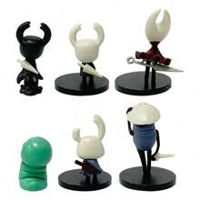 bandai 6 PIEZAS Figura de 6-8cm/2.36-3.14 pulgadas de Hollow Knight: Silksong, figura Kawaii de la versión pequeña del Caballero, figura de la avispa, figura de colección de adultos de PVC, decoración de habitación, regalo de Navidad, figura, estatua, habitación Kawaii, Warcraft, anime, Hollow Knight, figura de anime, Hollow Knight, anime, figura de anime