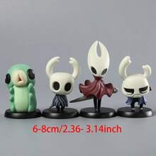 bandai 6 PIEZAS Figura de 6-8cm/2.36-3.14 pulgadas de Hollow Knight: Silksong, figura Kawaii de la versión pequeña del Caballero, figura de la avispa, figura de colección de adultos de PVC, decoración de habitación, regalo de Navidad, figura, estatua, habitación Kawaii, Warcraft, anime, Hollow Knight, figura de anime, Hollow Knight, anime, figura de anime