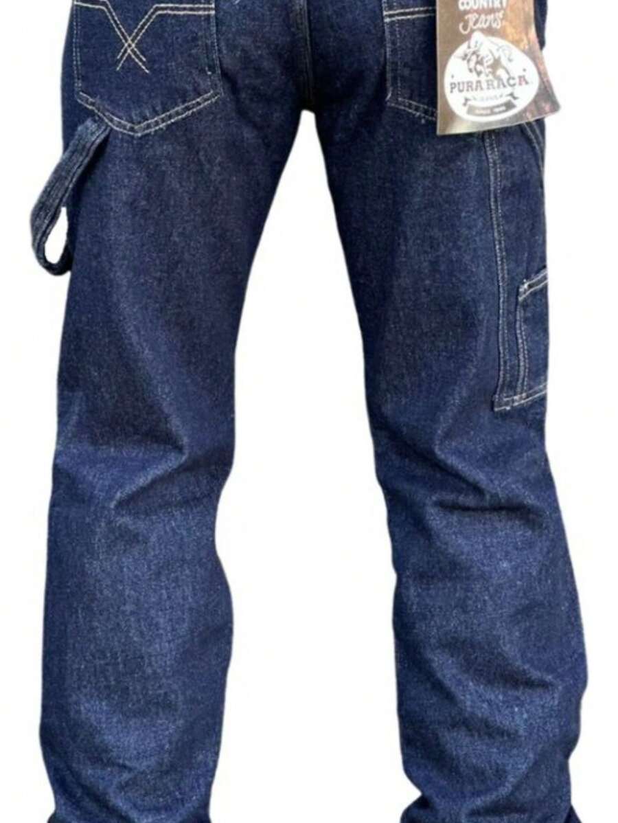 Men's Softened Carpenter Jeans By Pura Raça - 藍色 - 查看 1