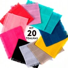 Social Towel With Fringe Kit 20 Units 23x33cm 100% Cotton For Embroidering Hand Towel For School, Gym, Manicure, Soft Touch - 多種顏色 - 查看 10
