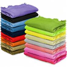 Social Towel With Fringe Kit 20 Units 23x33cm 100% Cotton For Embroidering Hand Towel For School, Gym, Manicure, Soft Touch - 多種顏色 - 查看 5