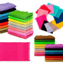 Social Towel With Fringe Kit 20 Units 23x33cm 100% Cotton For Embroidering Hand Towel For School, Gym, Manicure, Soft Touch - 多種顏色 - 查看 4