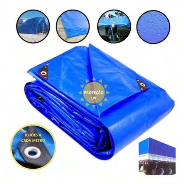 Lona Caminhão Azul 75grs P/m2 Starfer Resistente Uso Geral Boa Durabilidade Ótima Proteção Cobrir Carga