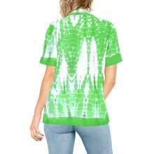 LA LEELA Vacay Solid Shirts Womens Casual Summer Beach Blouse Shirt Luau Party Leopard Print Blouses Short Sleeve Vacy Collared Vacation Dress Button Up Shirts T Shirt For Women