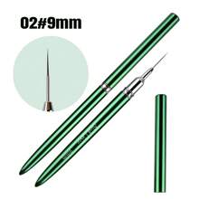 1 cọ vẽ móng tay kẻ sọc kiểu Pháp bằng nylon 3D đầu kim loại, cọ vẽ đường nét siêu mỏng, dụng cụ vẽ móng nghệ thuật - Màu xanh lá cây đậm - Xem 18