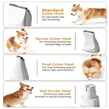 宠物修剪器，可充电式狗用宠物剪 - 带修脚剪的专业宠物美容套装 - 安静、高效的修剪 - 适合家庭使用和专业宠物美容师，是圣诞节送给宠物美容师的绝佳礼物！