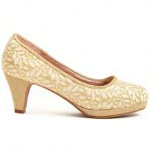 Montevita UNNE51 COMFORTABLE HEEL SHOE - Gold - View 4