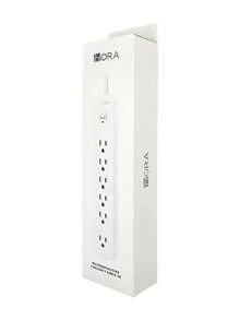 Regleta eléctrica de 6 enchufes con protección contra sobretensiones, supresor de picos y cable de extensión de 1 metro, marca 1 hora. - Tipo de Enchufe A USA (110-127V) - Ver 4