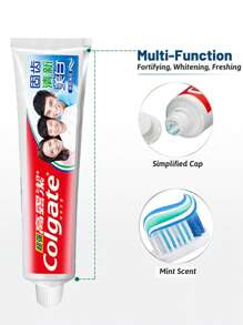 colgate 4 支装，超级防蛀牙钙质牙膏，薄荷味，强健牙齿，清新口气，亮白牙齿，防蛀牙（360 克/12.7 盎司）