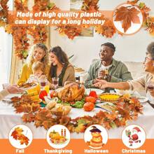 Meching Fall Decor, 2 Packs Fall Garland For Mantle, Fall Decorations For Home, Fall Leaves Garland, Thanksgiving Garland For Thanksgiving Decorations Indoor, Autumn Garland For Autumn Decor Outdoor,Home Decor ,Room Decor,Wall Decor - Orange - View 4