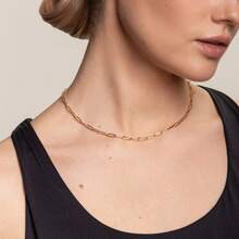 1pc Fashion Retro Paper Clip Necklace For Women's Daily Wear - Gold - View 7