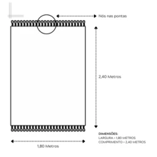 Sofa Blanket Protective And Decorative 100% Cotton Bedspread Covered Giant Bed Handmade Loom 1.80 X 2.40 - Đen - Xem 6